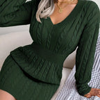 Women's Cable-Knit Sweater Dress, Cinched Waist – view 16