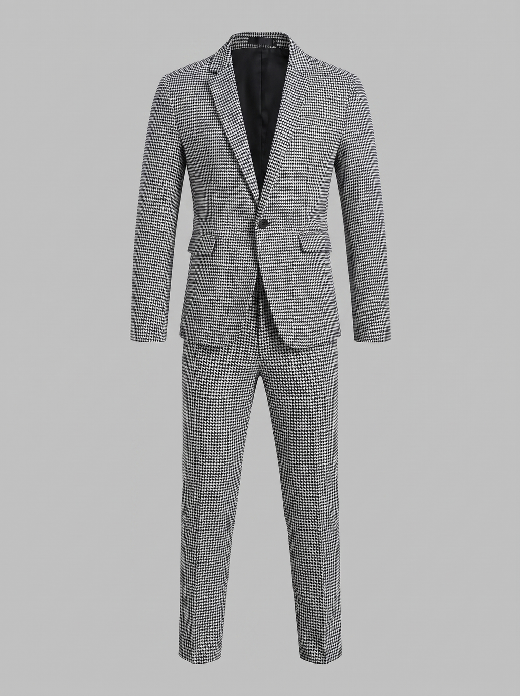 Men's tailored checked suit