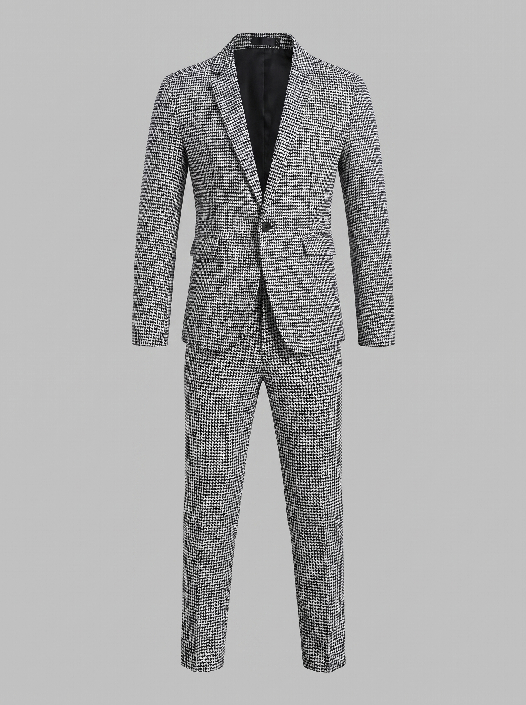 Men's tailored checked suit