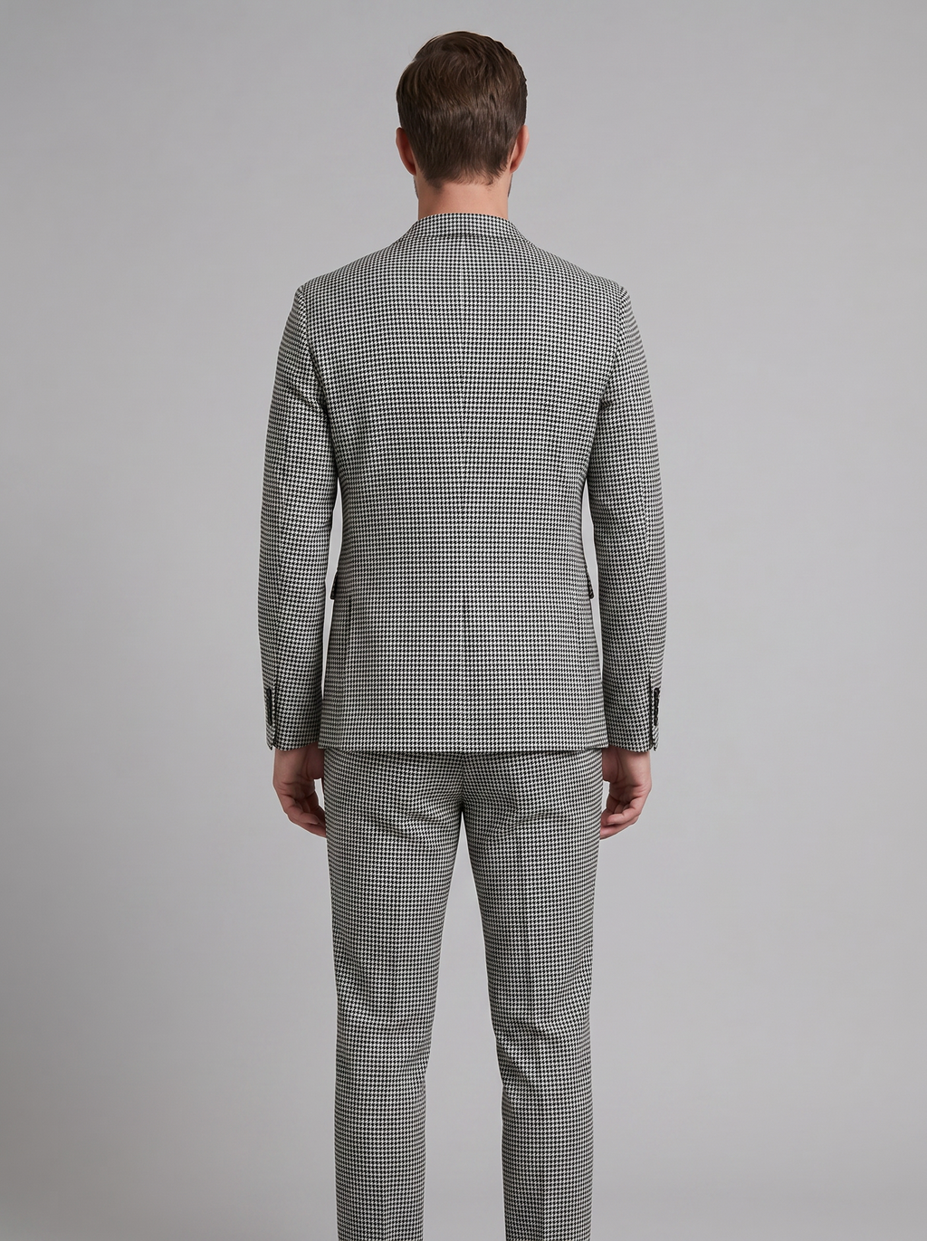 Men's tailored checked suit