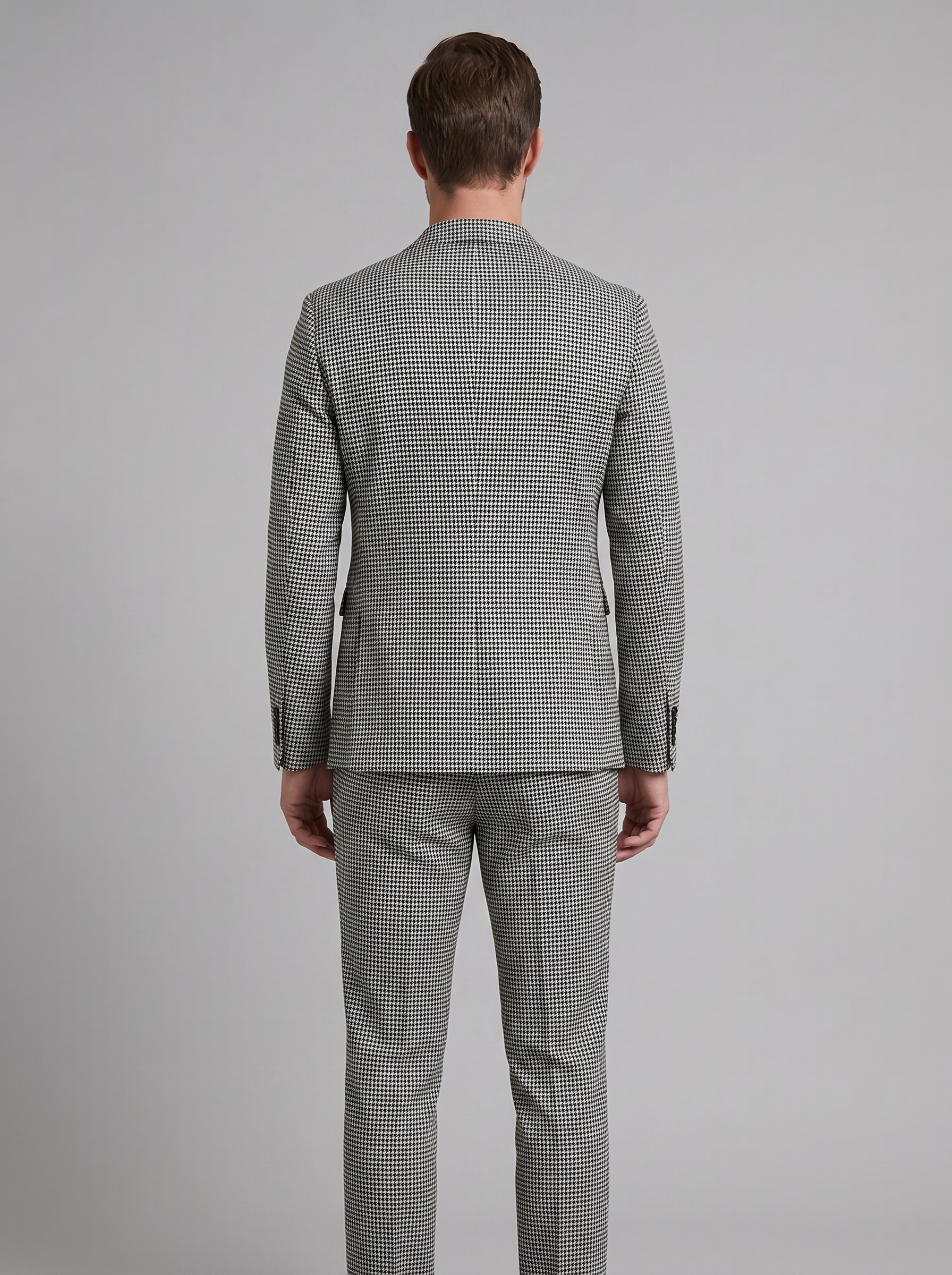 Men's tailored checked suit