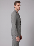Men's tailored checked suit in Light Grey