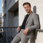Men's tailored checked suit