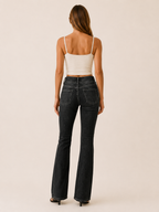 High Waist Bootcut Jeans back view