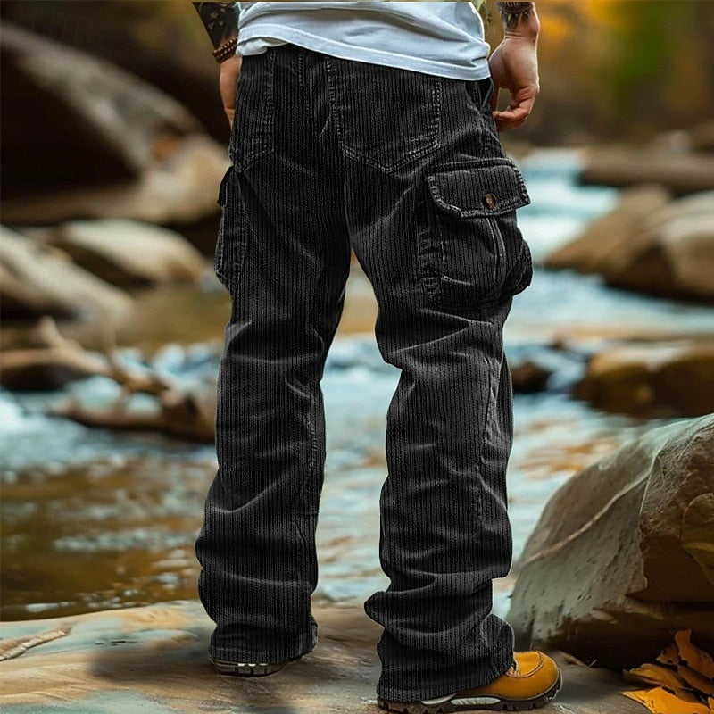 Men's Relaxed Straight-Leg Cargo Trousers – view 3