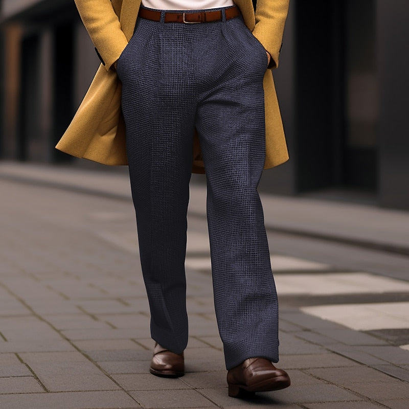 Men's Tailored Straight-Leg Trousers – detail