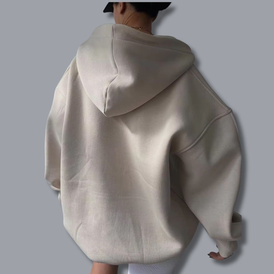 Women's Oversized Pullover Hoodie, Open V-Neckline – view 7