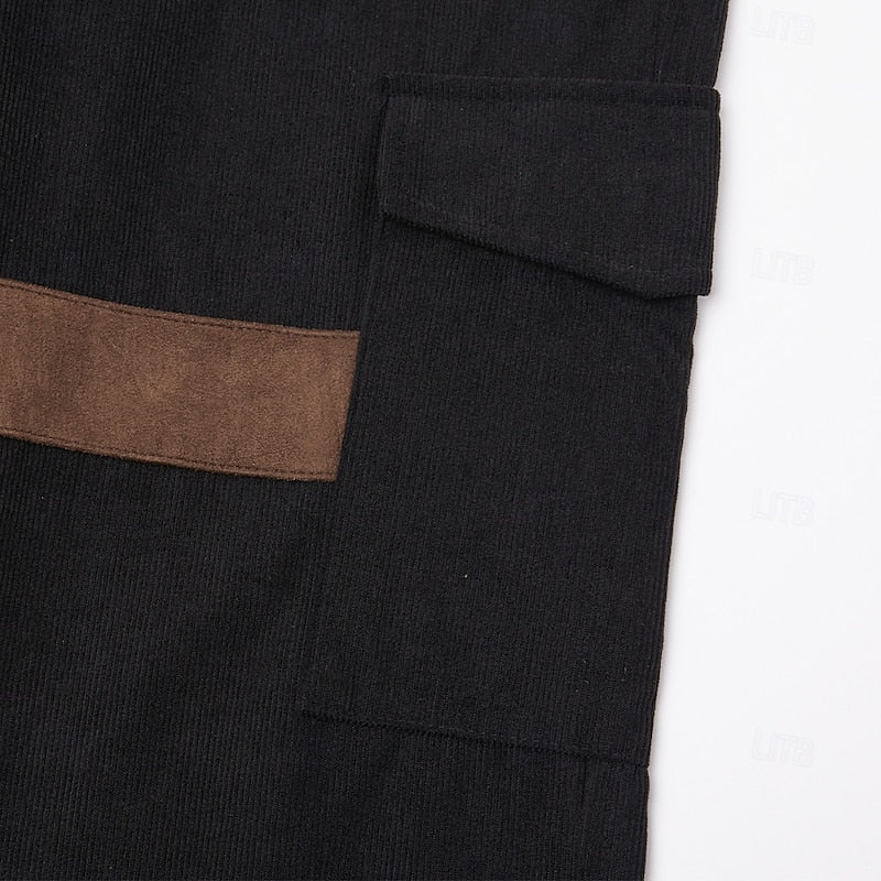 Men's Relaxed Cargo Trousers, Patchwork Detail – view 10