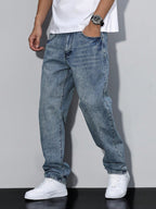 Men's Casual Straight-Leg Jeans