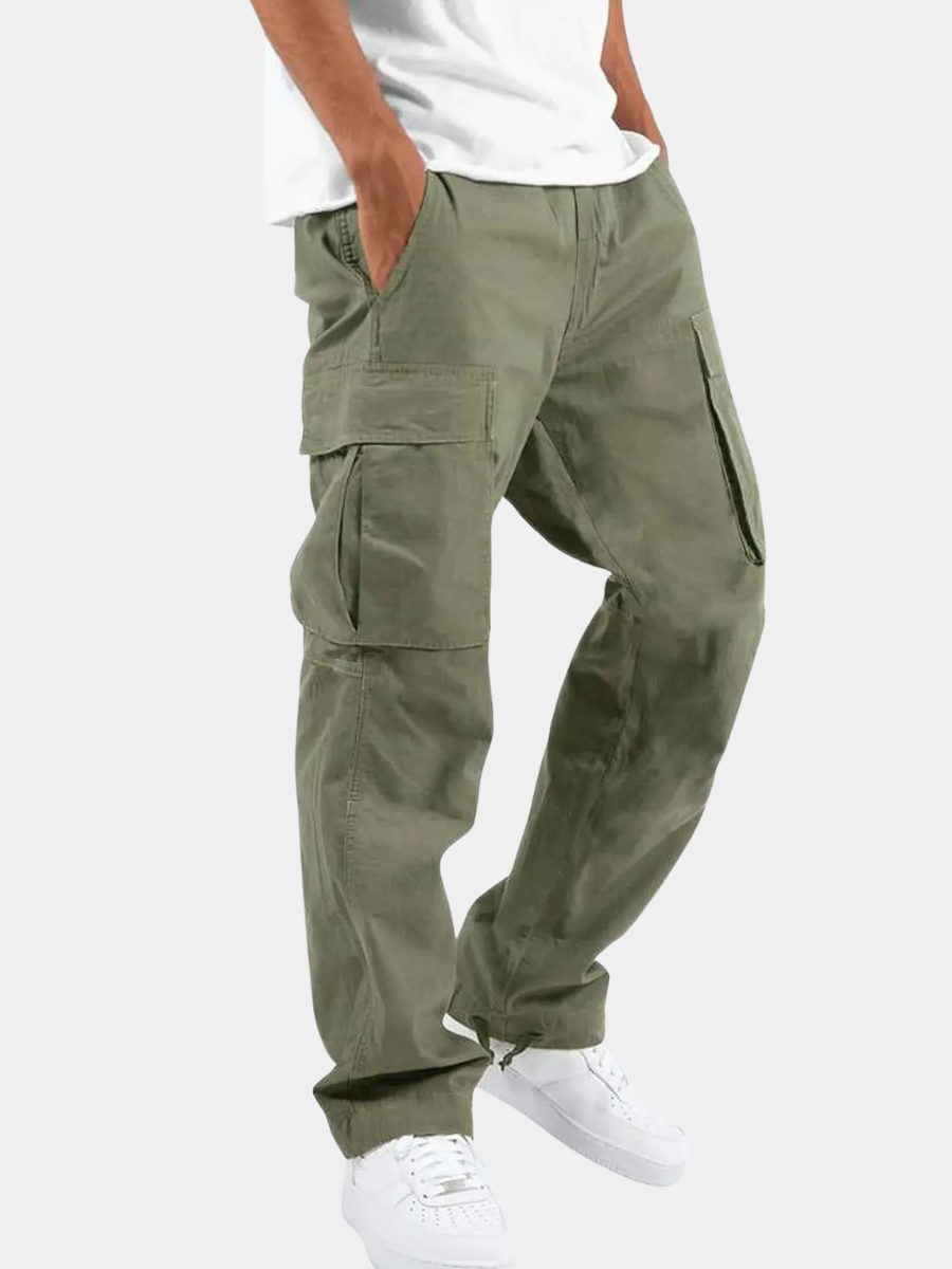 Men's relaxed-fit drawstring cargo trousers