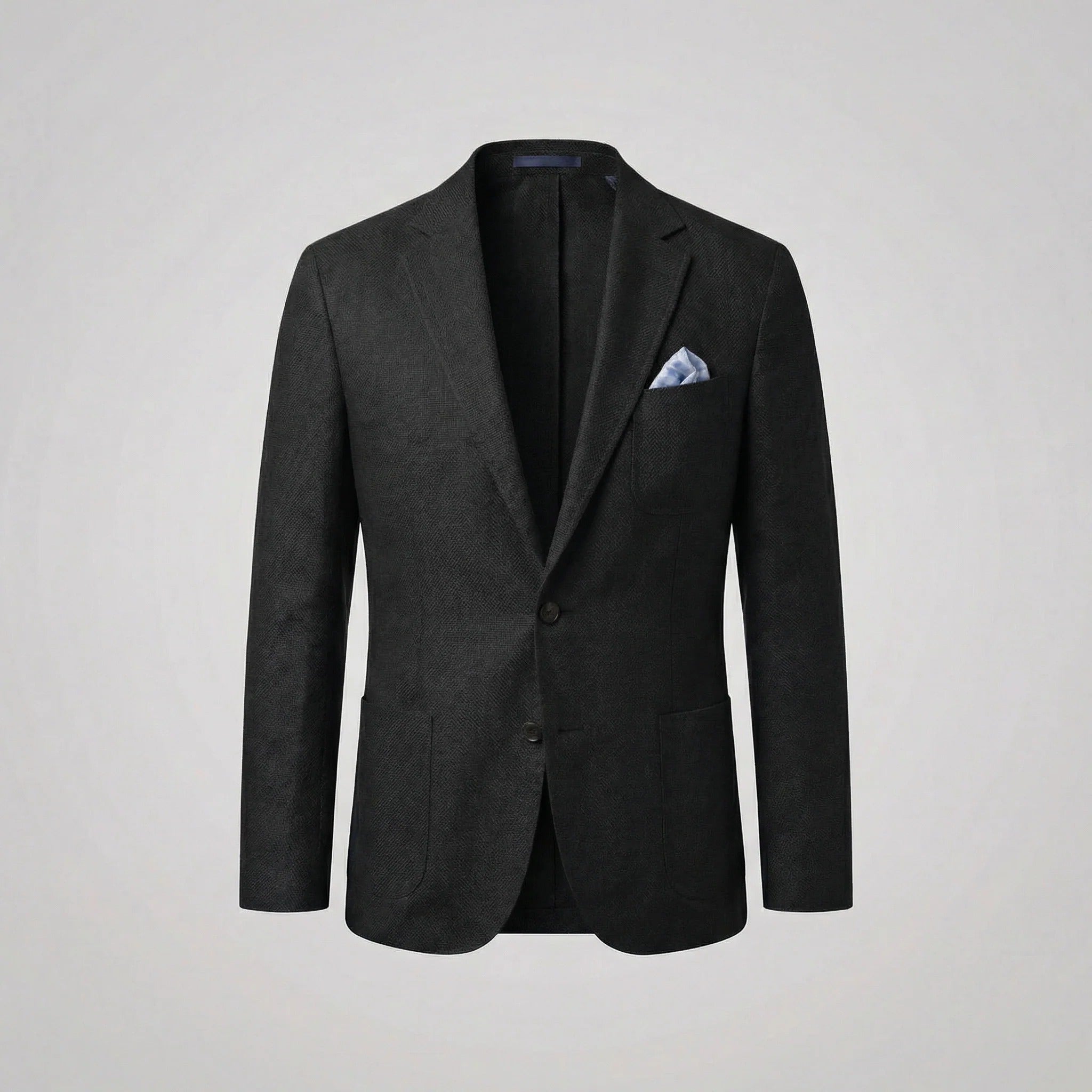Black men's linen blazer