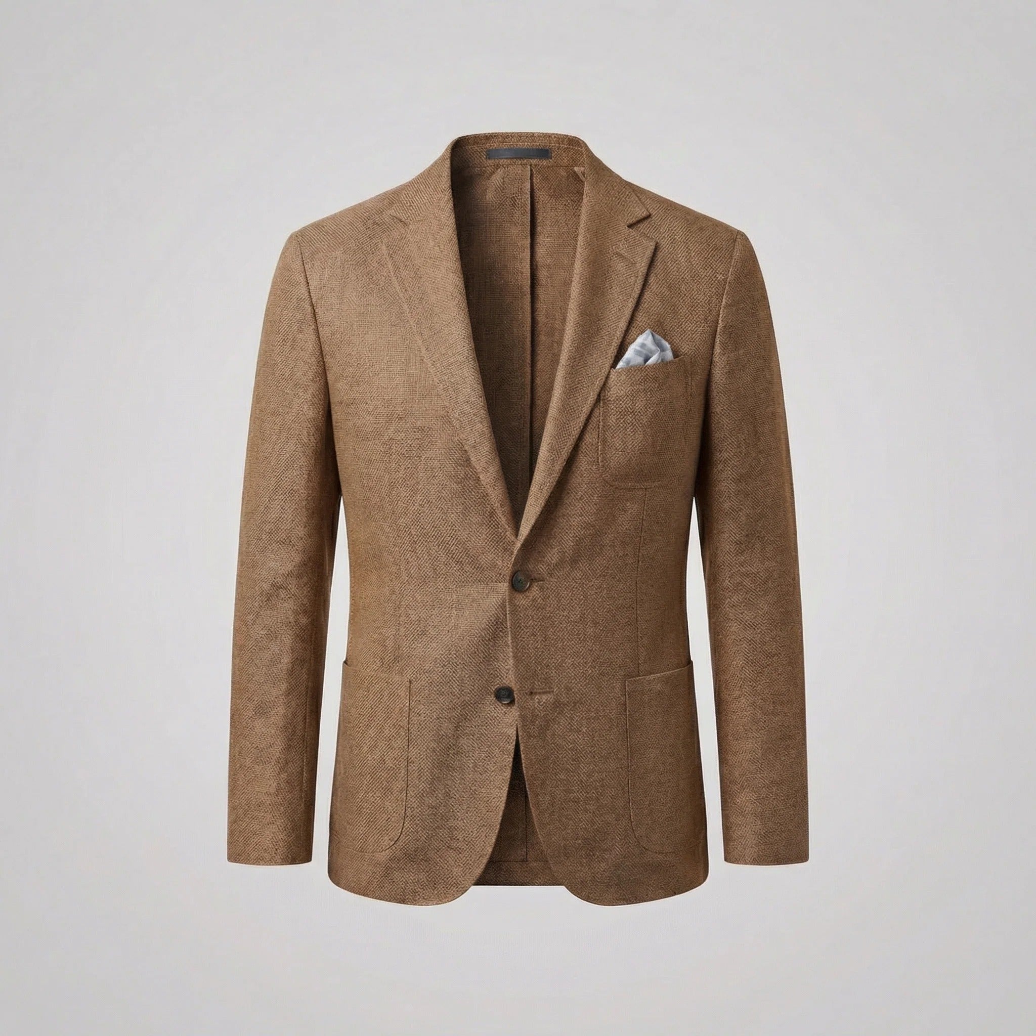 Brown men's linen blazer