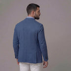Men's linen blazer side view