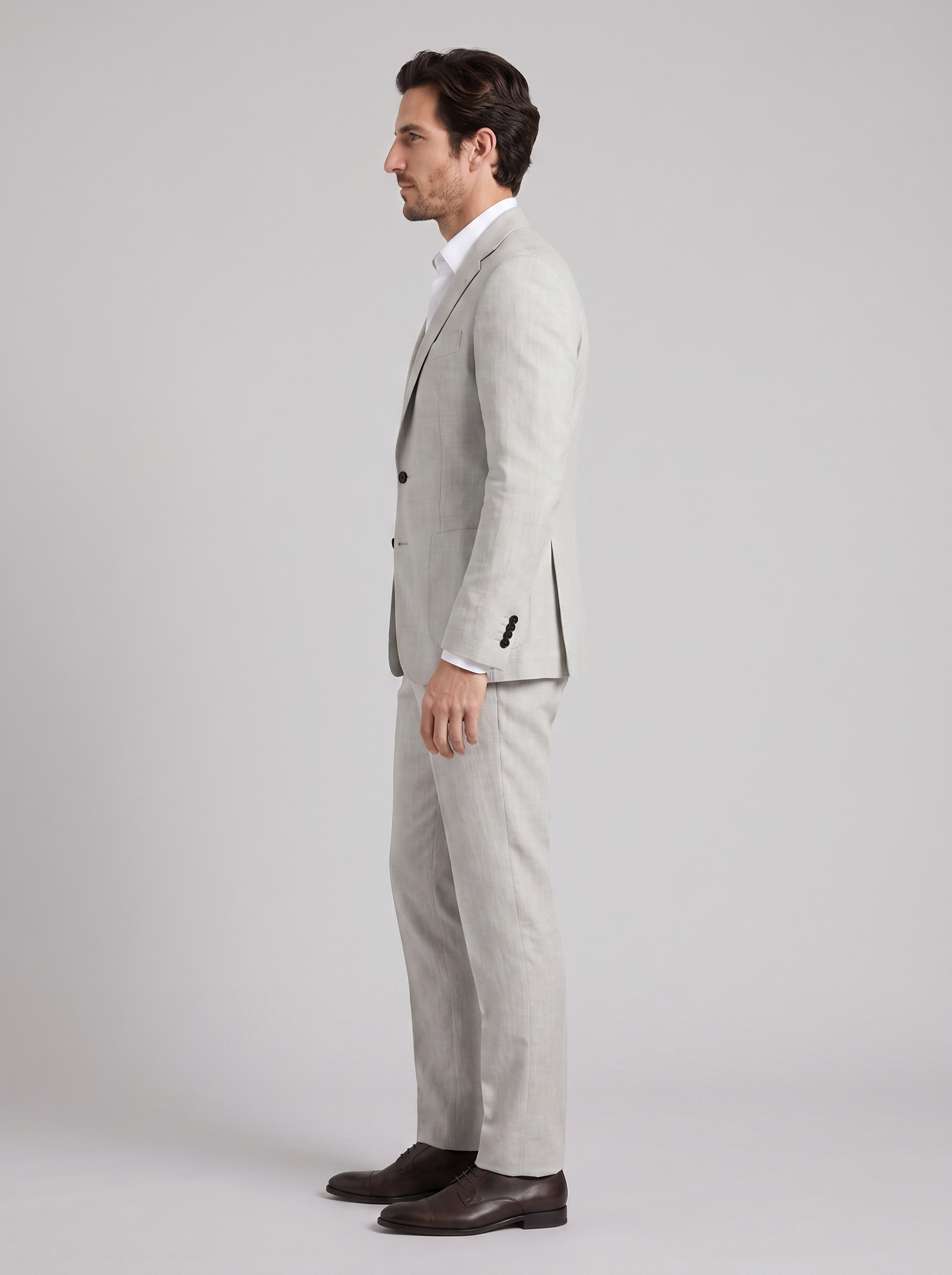 Men's linen wedding suit slim fit