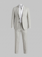 Men's linen wedding suit slim fit