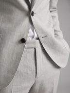Men's linen wedding suit slim fit