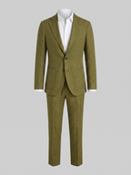 Men's linen wedding suit slim fit