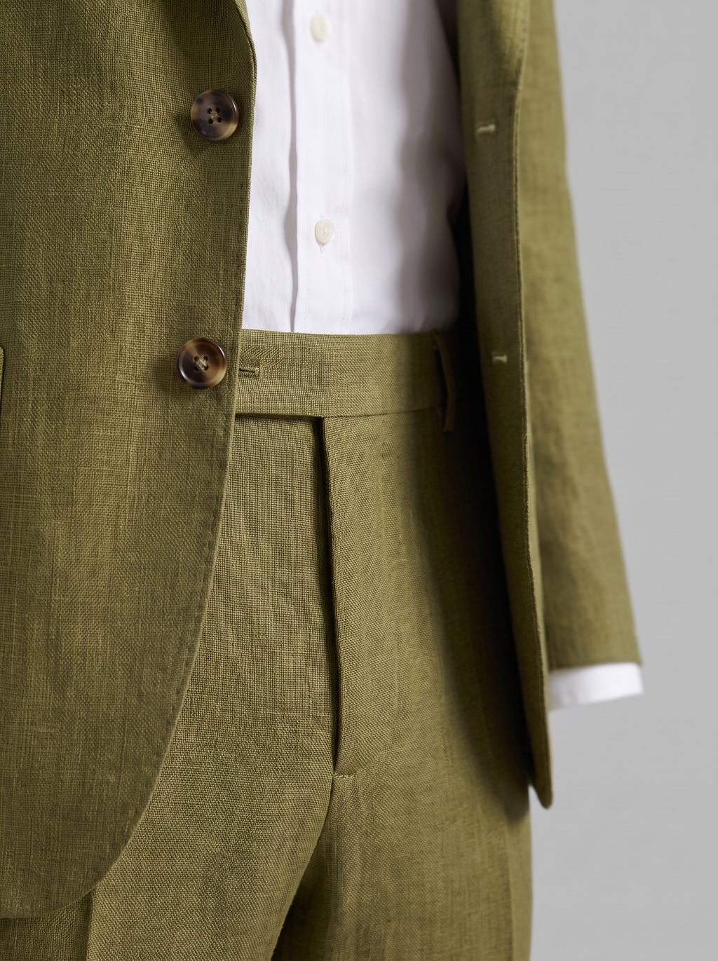 Men's linen wedding suit slim fit