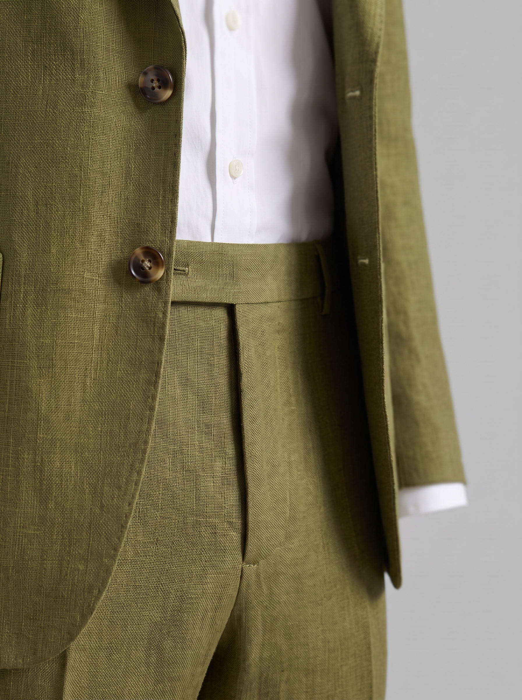 Men's linen wedding suit slim fit