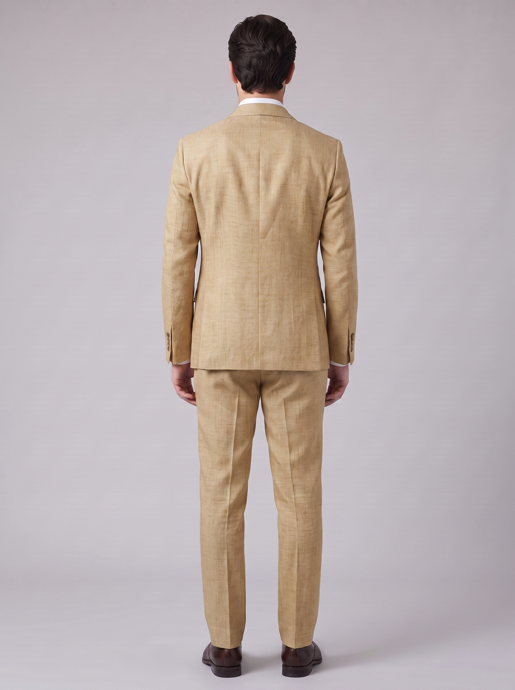 Men's linen wedding suit slim fit