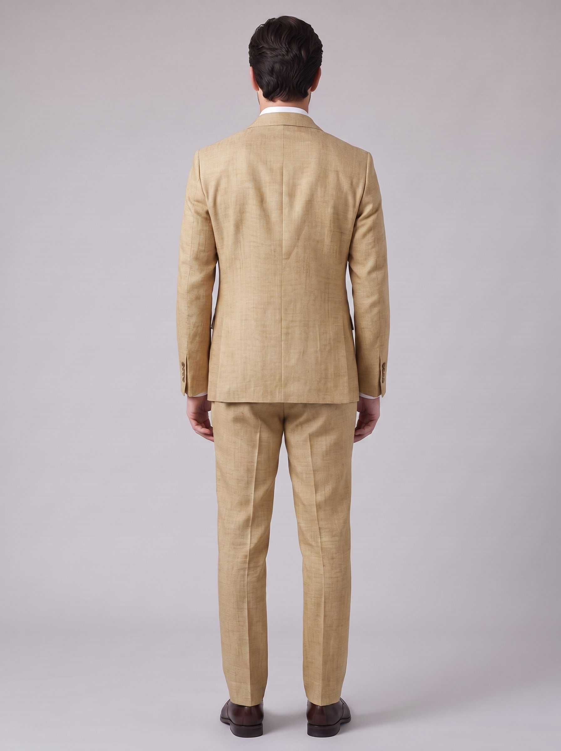 Men's linen wedding suit slim fit