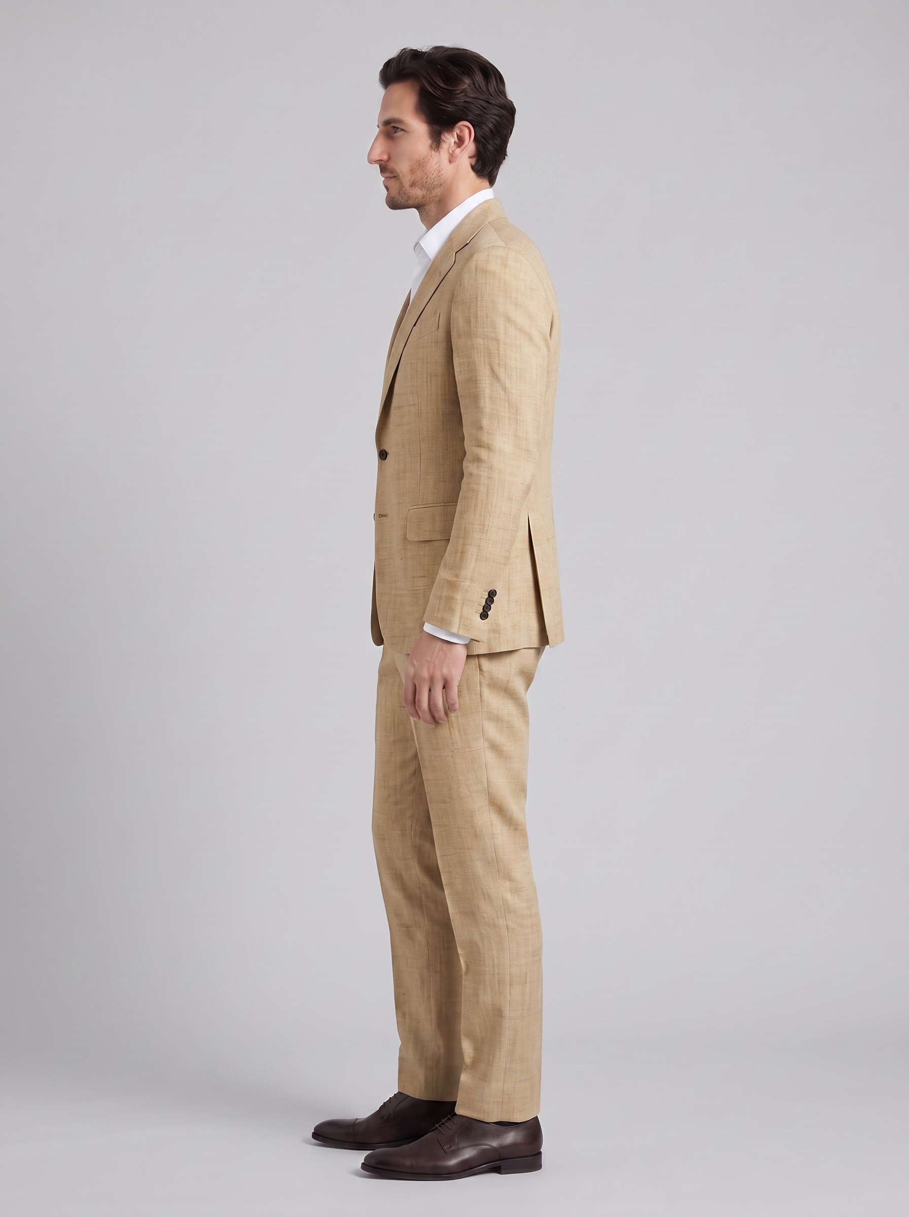 Men's linen wedding suit slim fit
