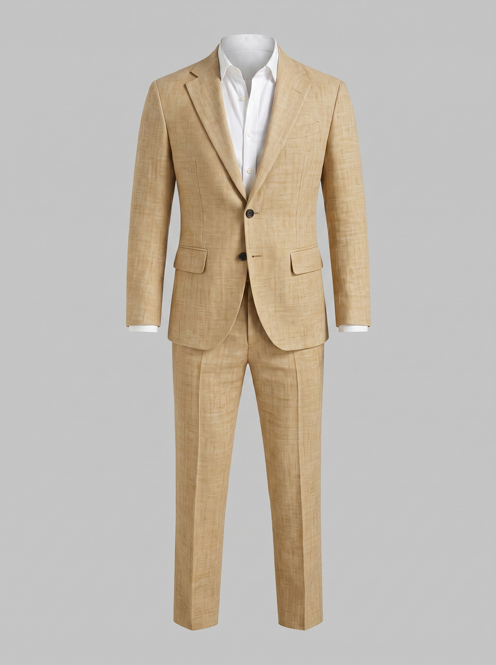 Men's linen wedding suit slim fit