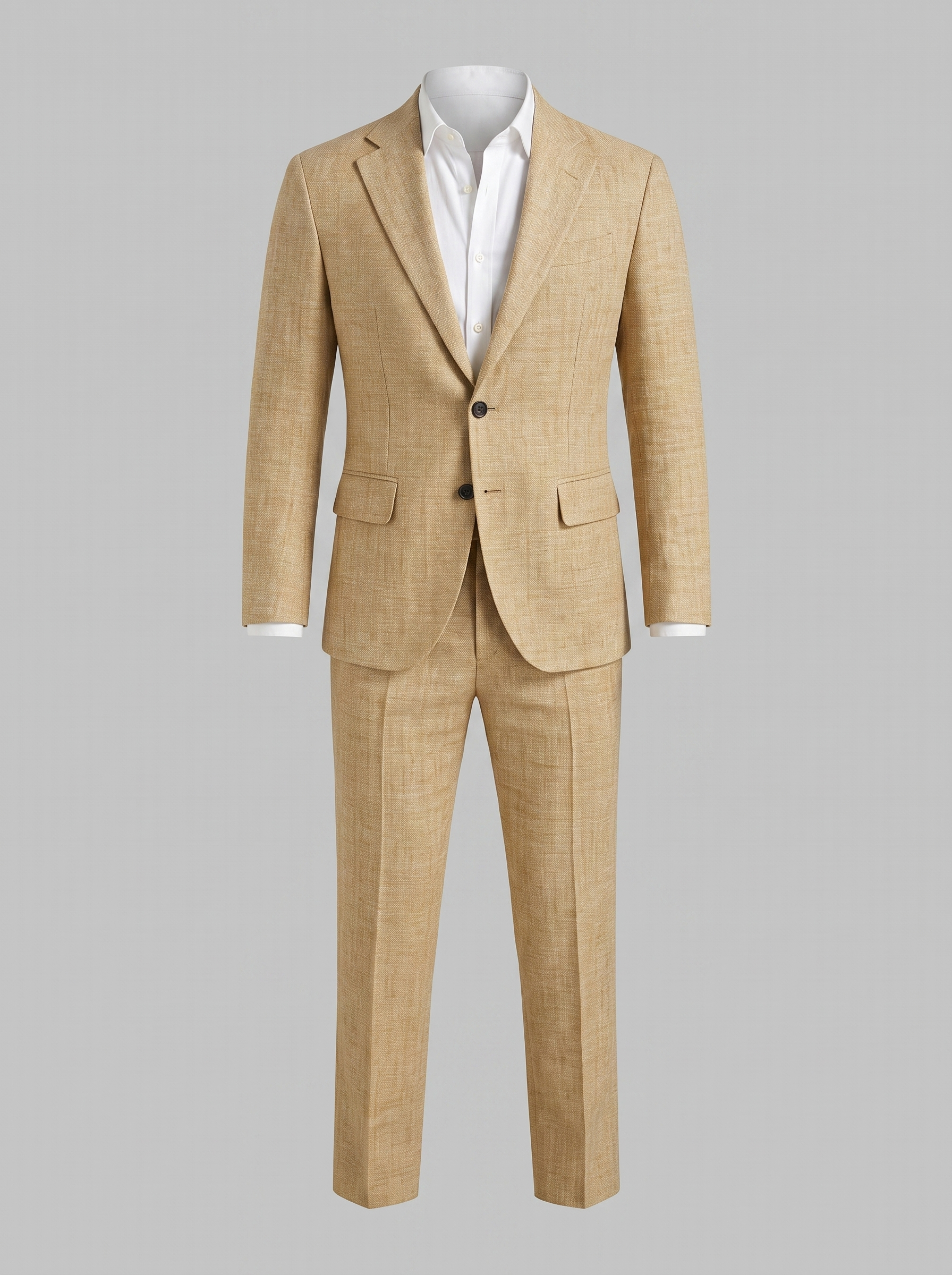 Men's linen wedding suit slim fit