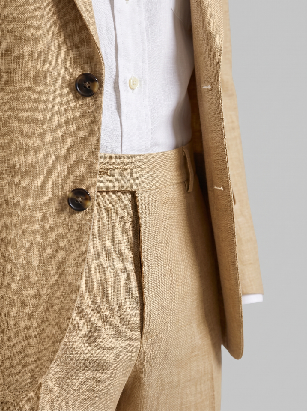 Men's linen wedding suit slim fit