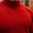 Close-up of the ribbed knit texture