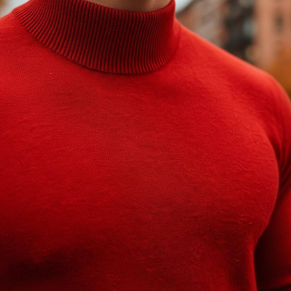 Close-up of the ribbed knit texture