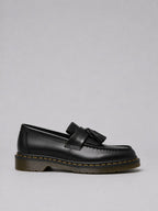 Men's black slip-on loafer with tassel detail