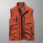 Men's zip bodywarmer with stand-up collar