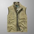 Men's zip bodywarmer with stand-up collar