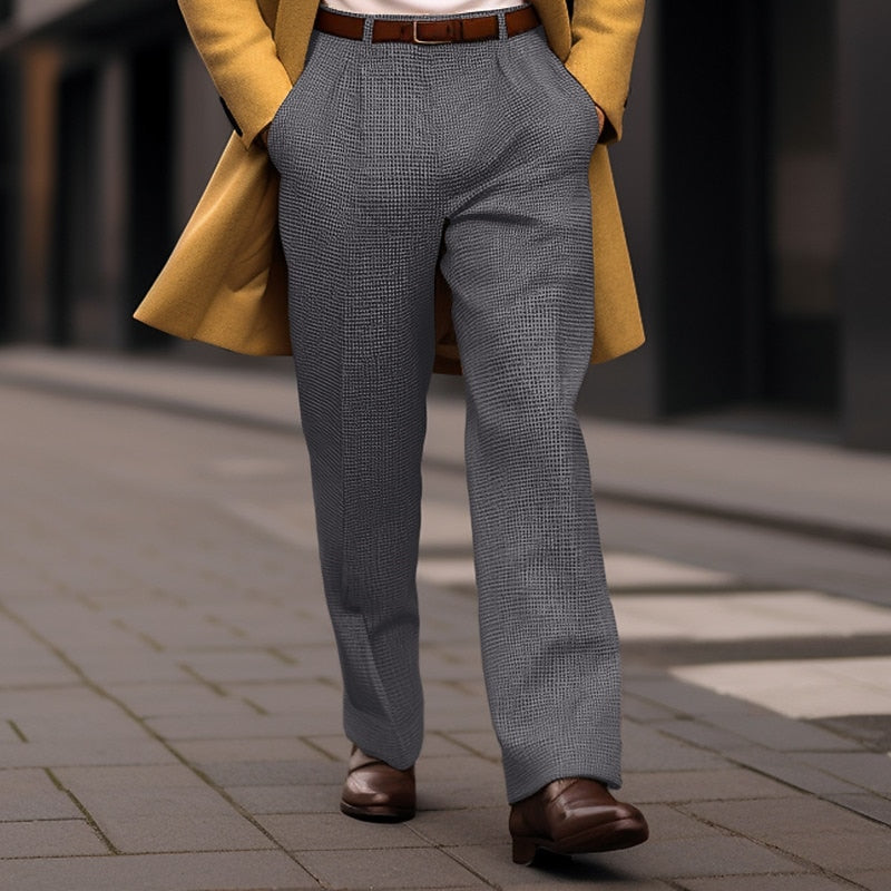 Men's Tailored Straight-Leg Trousers