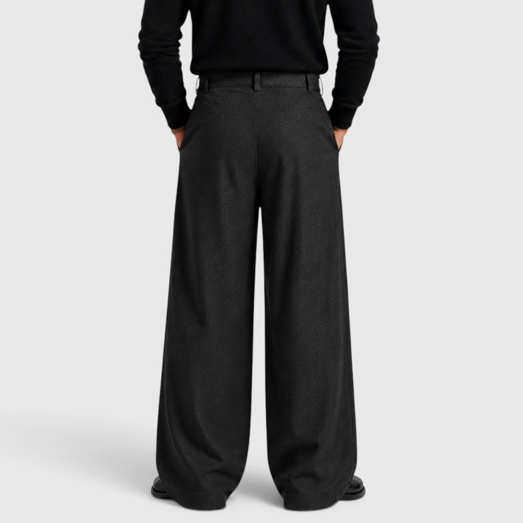 Men's Straight-Leg Pleated Trousers, Tailored Drape