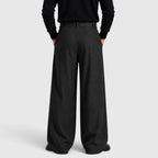 Men's Straight-Leg Pleated Trousers, Tailored Drape