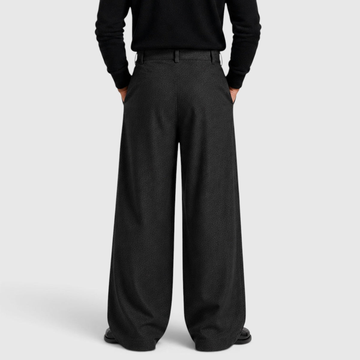 Men's Straight-Leg Pleated Trousers, Tailored Drape