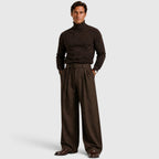 Men's Straight-Leg Pleated Trousers, Tailored Drape