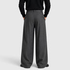 Men's Straight-Leg Pleated Trousers, Tailored Drape