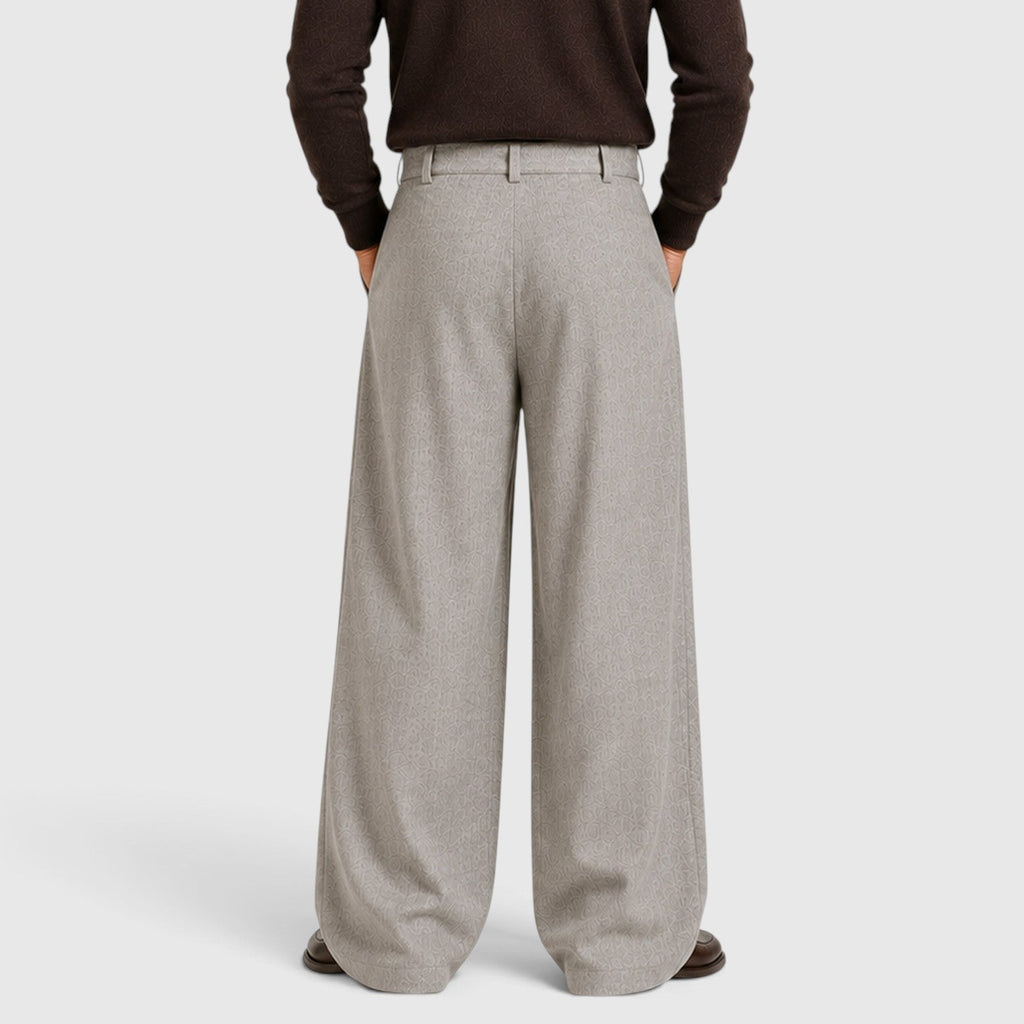 Men's Straight-Leg Pleated Trousers, Tailored Drape