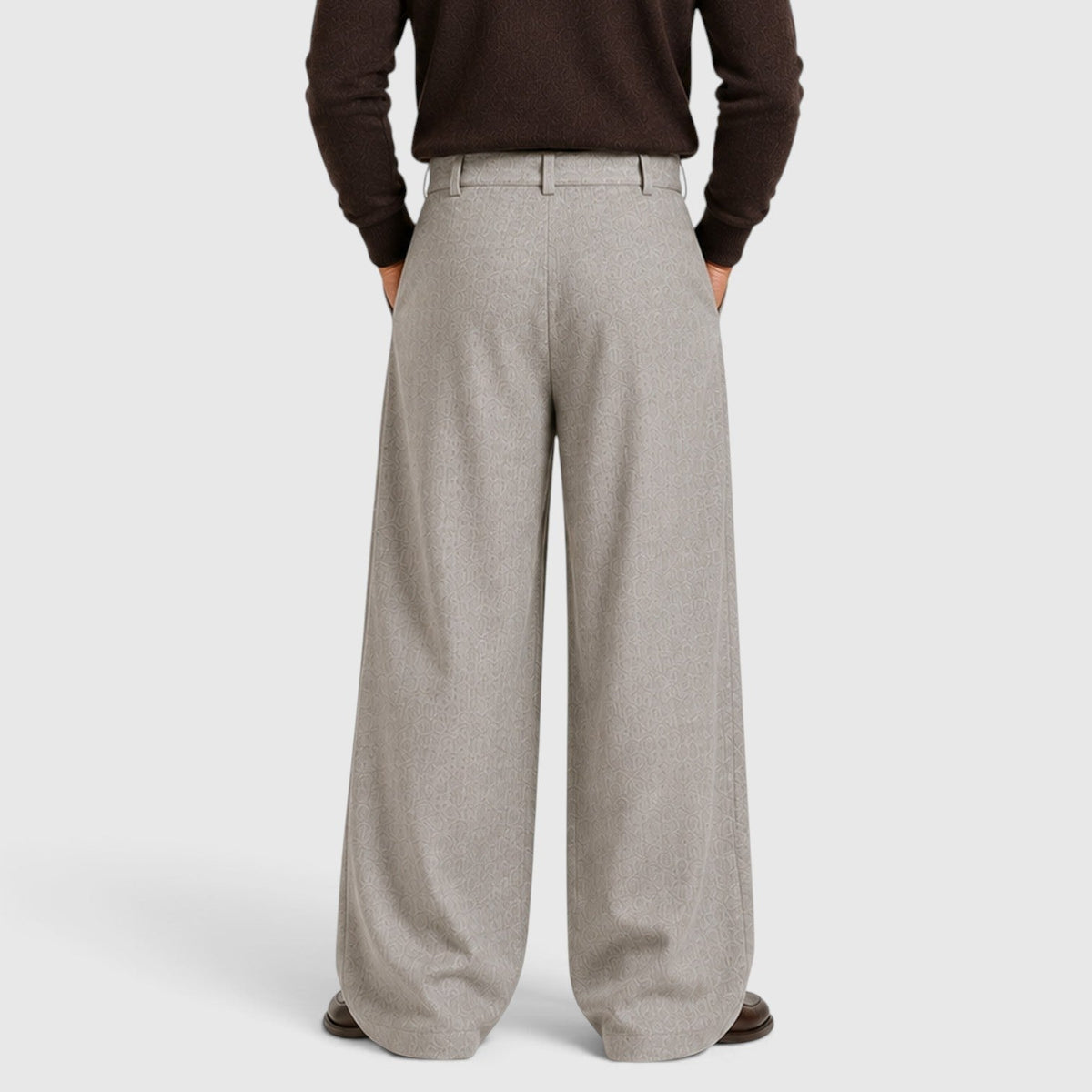 Men's Straight-Leg Pleated Trousers, Tailored Drape