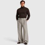 Men's Straight-Leg Pleated Trousers, Tailored Drape