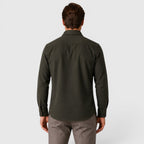 Men's Slim-Fit Brushed Cotton-Look Overshirt
