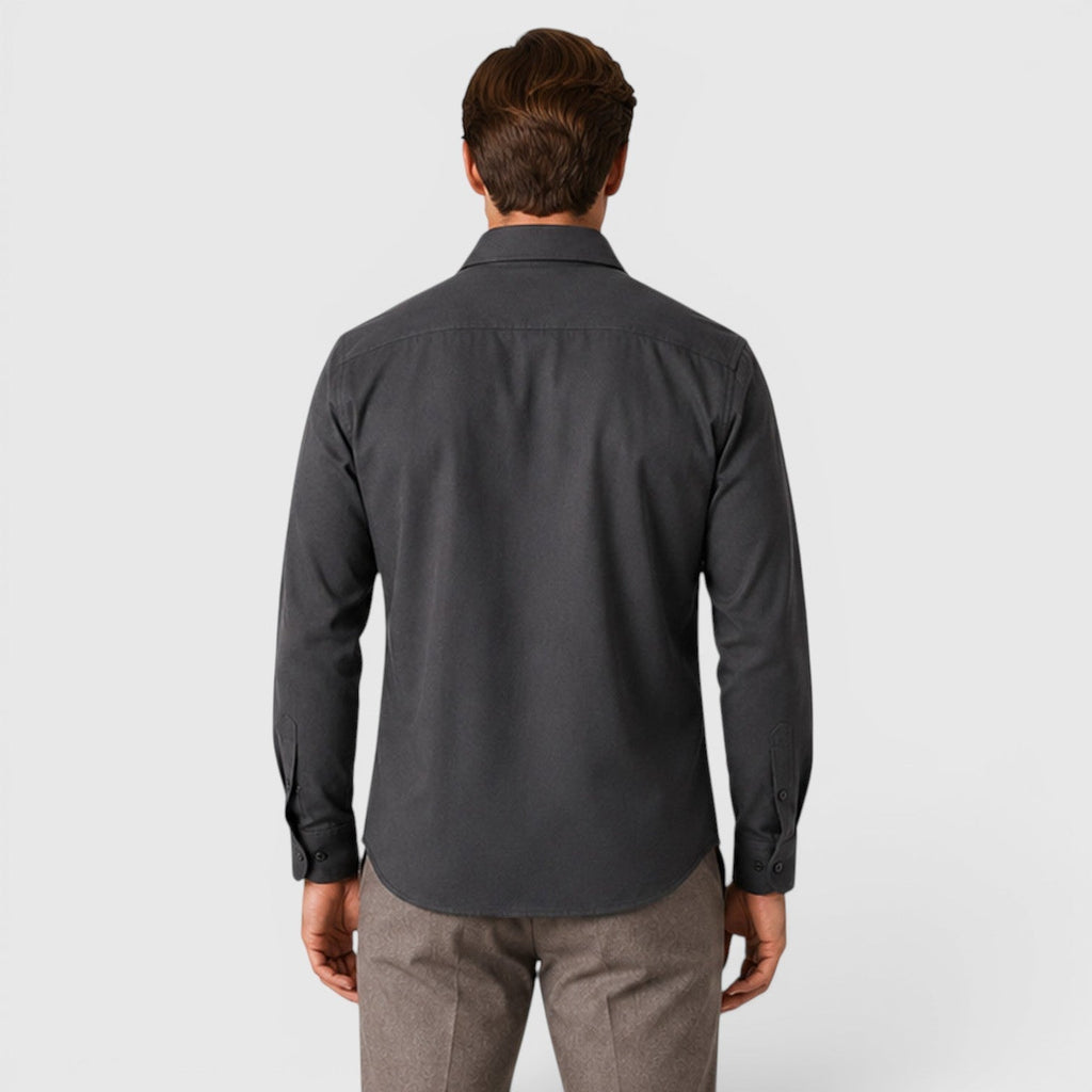 Men's Slim-Fit Brushed Cotton-Look Overshirt