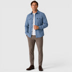 Men's Slim-Fit Brushed Cotton-Look Overshirt