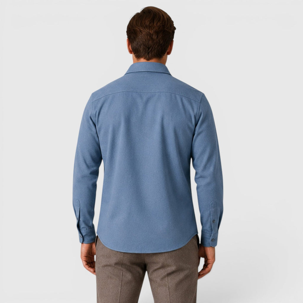 Men's Slim-Fit Brushed Cotton-Look Overshirt