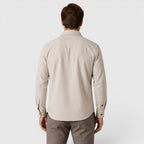 Men's Slim-Fit Brushed Cotton-Look Overshirt