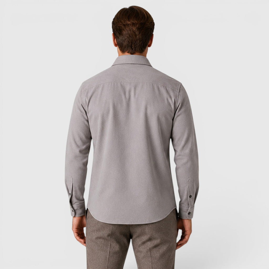 Men's Slim-Fit Brushed Cotton-Look Overshirt
