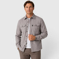 Men's Slim-Fit Brushed Cotton-Look Overshirt